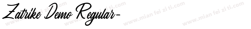 Zatrike Demo Regular字体转换